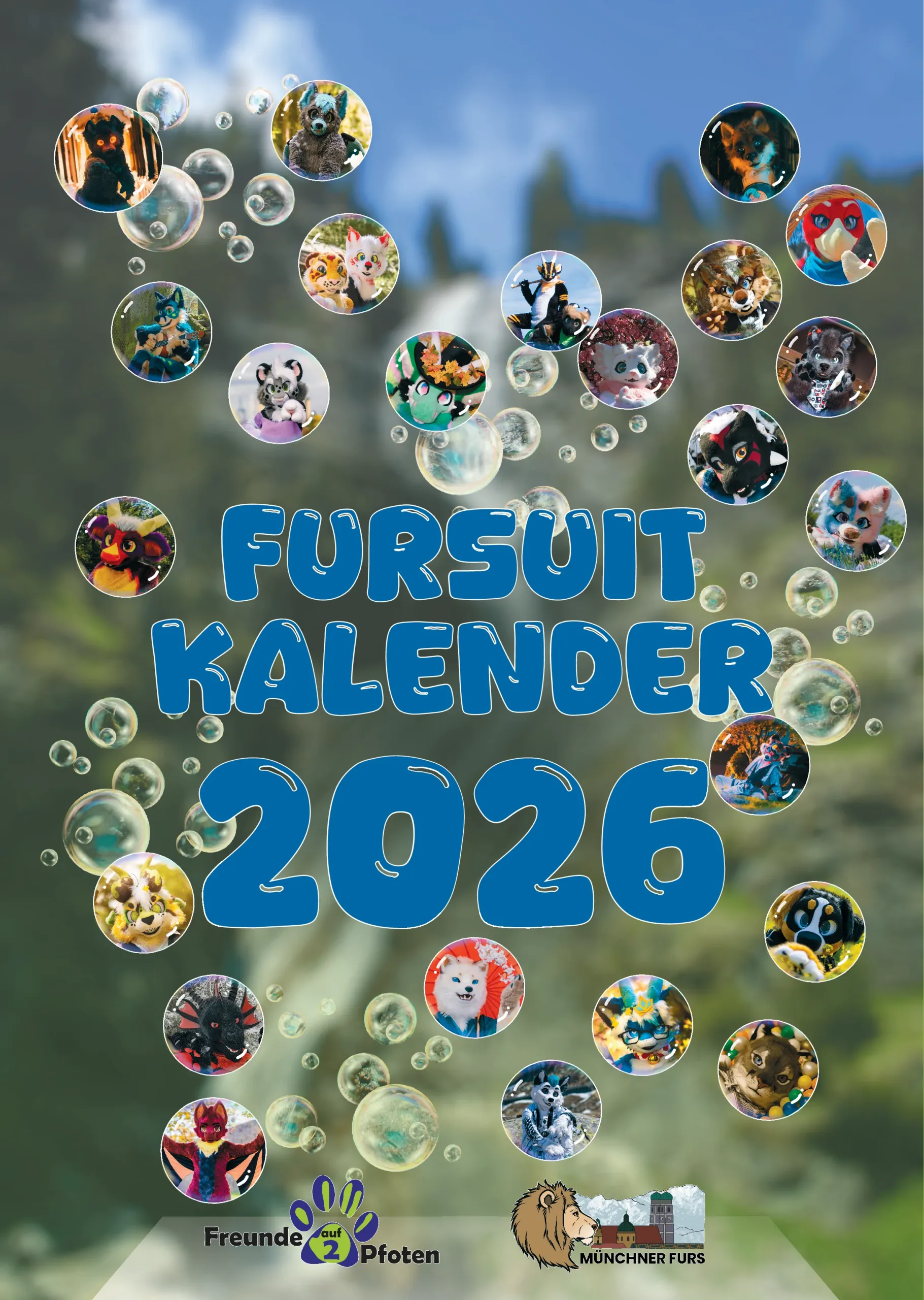 DIN A3 Monatswandkalender Fursuit Kalender 2026